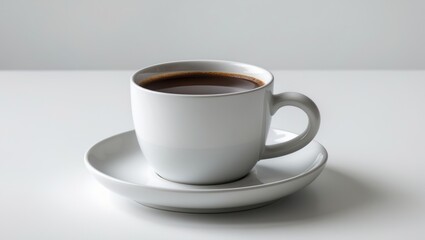 Aromatic coffee cup set against a white backdrop
