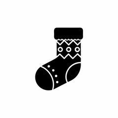 creative details Christmas Stocking Icon Vector Illustration