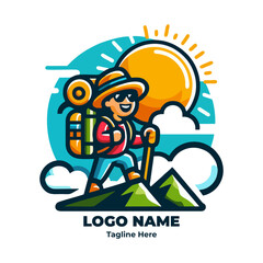 Backpacker exploring breathtaking trails and mountains for the ultimate adventure experience