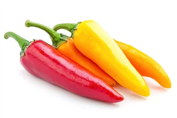 Fototapete Three colorful chili peppers © Queen