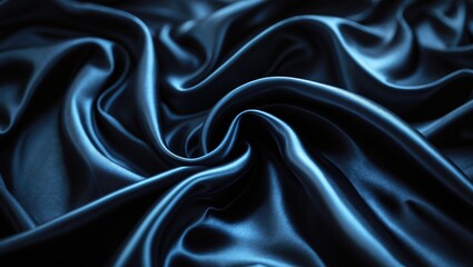 Obraz premium Background of black crumpled fabric folds.