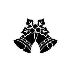 creative details Christmas Bell Icon Vector Illustration