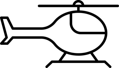 Helicopter Vector Icon Stock Illustration