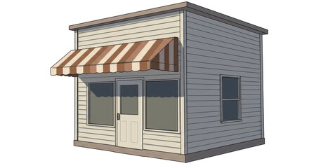 Isolated Cartoon Storefront