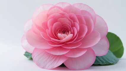 Isolated Begonia flower on a white background with clipping path.