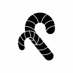 creative details Candy Cane Icon Vector Illustration