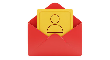 Isolated Envelope with Contact Card