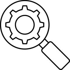 magnifying glass Illustration on a white background     