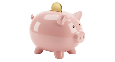 Isolated Pink Piggy Bank