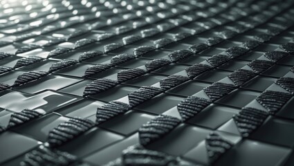 Naklejka premium Close-up view of ornamental glass tiles featuring geometric patterns for interiors.