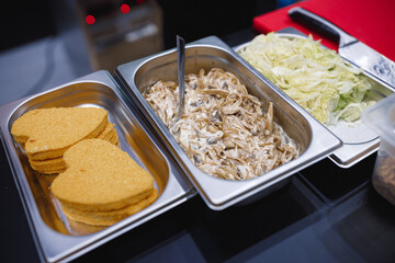 A beautifully arranged tray of delicious food featuring a delightful heart shaped cookie placed on it, creating a warm atmosphere