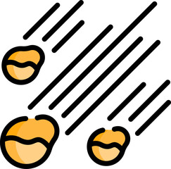 meteorites Illustration on a white background      © Loopystudio