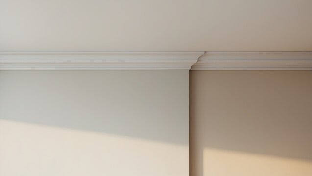 Overview of ceiling moldings and flat skirting in interiors