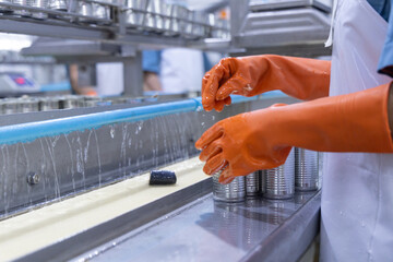 Fish processing and canning production line