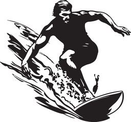 silhouette of a surfer