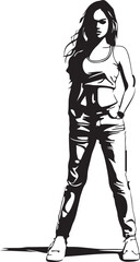 silhouette of a girl standing