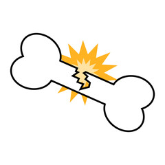 Pop fissure fracture icon. Vector.