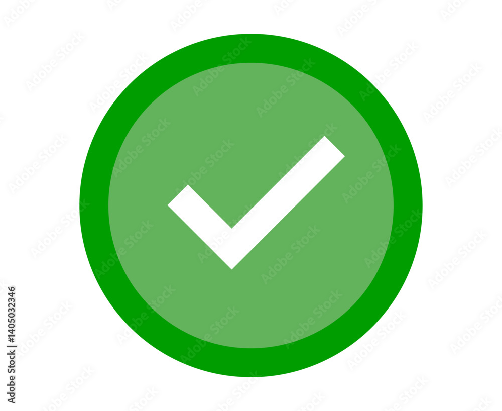 Poster simple design round checkbox icon. vector.