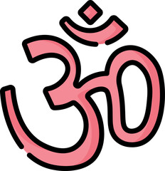 om Illustration on a white background    