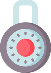 padlock Illustration on a white background     
