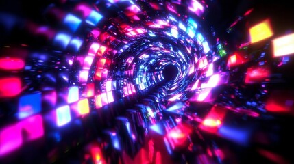 Obraz premium Download the Eye-Catching Neon Spiral