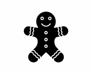 creative details Gingerbread Man Icon Vector Illustration