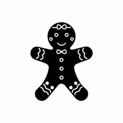 creative details Gingerbread Man Icon Vector Illustration
