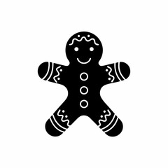 creative details Gingerbread Man Icon Vector Illustration