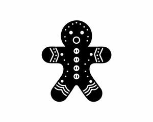 creative details Gingerbread Man Icon Vector Illustration