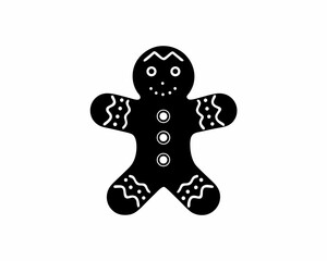creative details Gingerbread Man Icon Vector Illustration