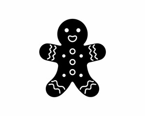 creative details Gingerbread Man Icon Vector Illustration