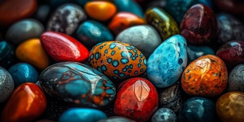 Close-up photography showcasing vibrant stones.