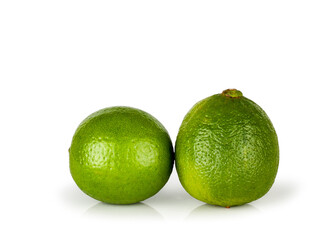 Lime isolated on a white background, contour