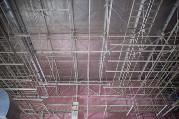 Electrical system installation work, lighting, emergency MEP work in construction buildings