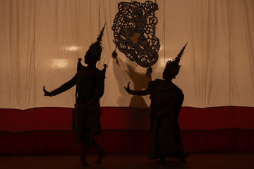 Thai Khon performers in elaborate Rama costumes