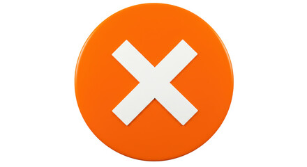 Obraz premium Isolated Red X Button