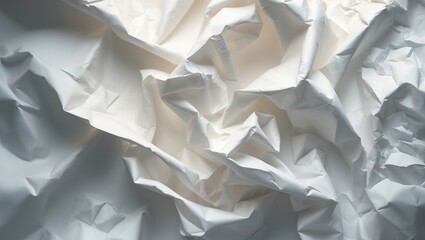 Obraz premium Crumpled texture background in long white and gray paper
