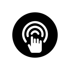 Wireless payment NFC WiFi network logo icon with transparent background