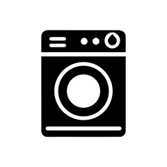 Washing machine dryer icon with transparent background