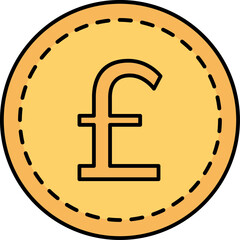 pound Illustration on a white background   