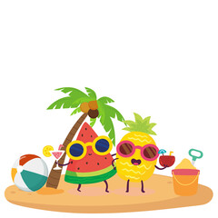 summer vacation on a beach