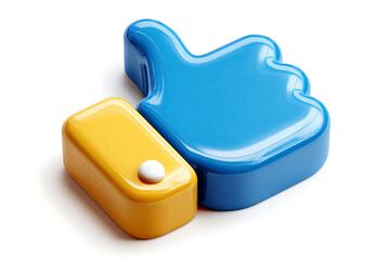 3d like icon render on white background
