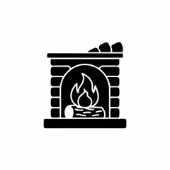 creative details  Fireplace Icon Vector Illustration