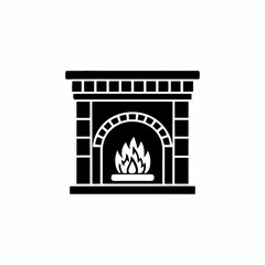 creative details  Fireplace Icon Vector Illustration