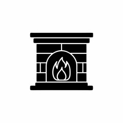 creative details  Fireplace Icon Vector Illustration