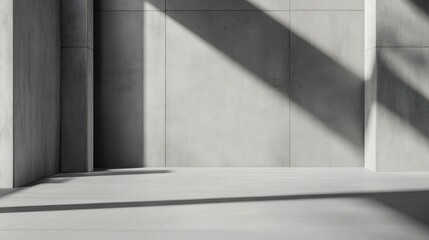 Obraz premium Embracing minimalist aesthetics with a smooth light grey concrete surface for modern interiors and product displays