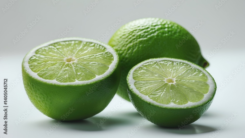 Poster closeup of lime isolated on a background.