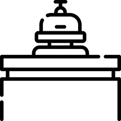 reception bell Illustration on a white background     