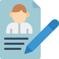 resume Illustration on a white background   