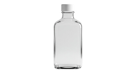 Isolated Empty Glass Bottle